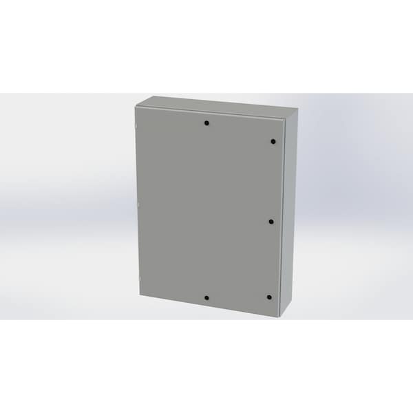 1/4 Turn Latch Electrical Enclosures, 48 in H, 10 in D, 36 in W, NEMA 3R, 4, 12, 13, Carbon Steel